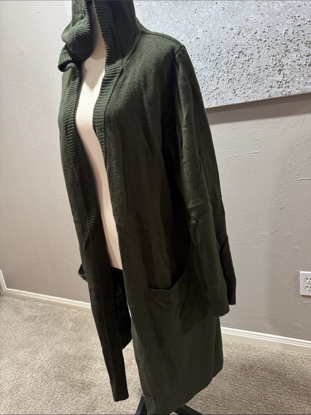 New York & Company Olive Green Knit Sweater - Picture 2 of 4